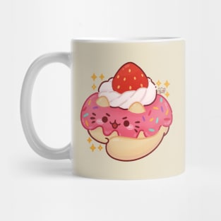 Cute Cat Strawberry Donut Mug